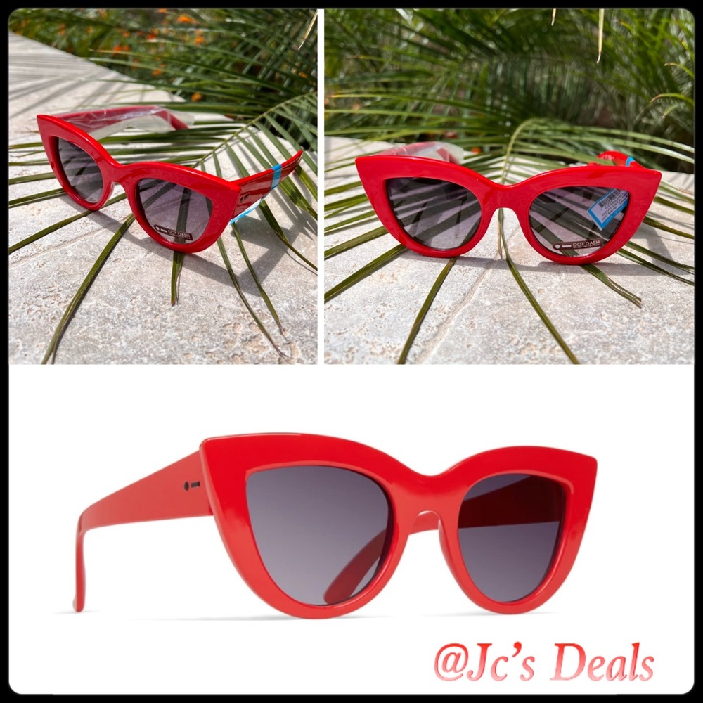 🔥 DOT DASH STARLING SUNSET RED SUNGLASSES 🔥